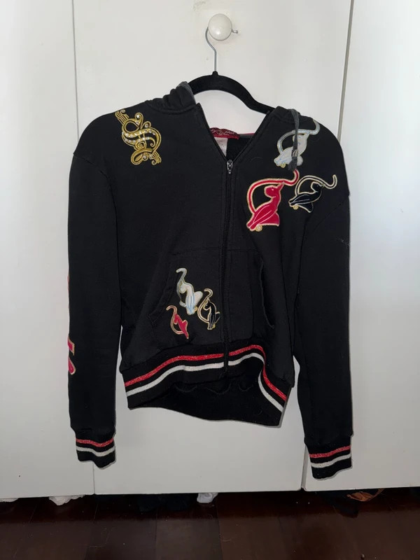 Baby Phat Black Embroidered Zip Hoodie
