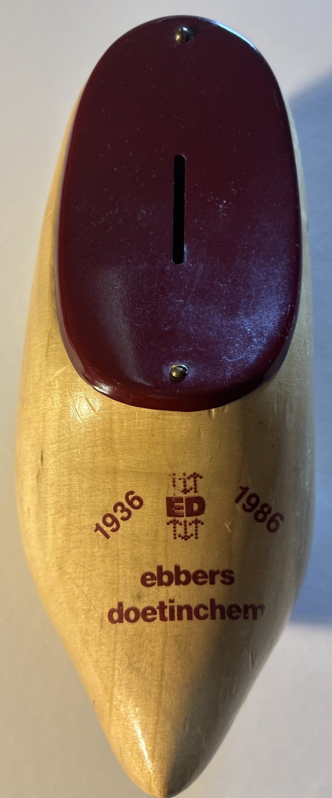 ✅Vintage Dutch🇳🇱Wooden Clog Wall hanging Bank - From Holland ebbers doetinchem