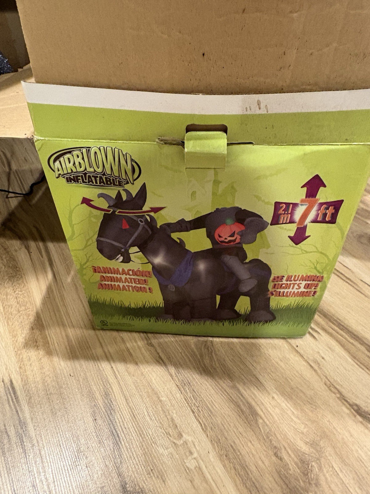 Gemmy Animated Headless Horseman 7 Ft Inflatable Halloween 2011 Nice Shape Wow