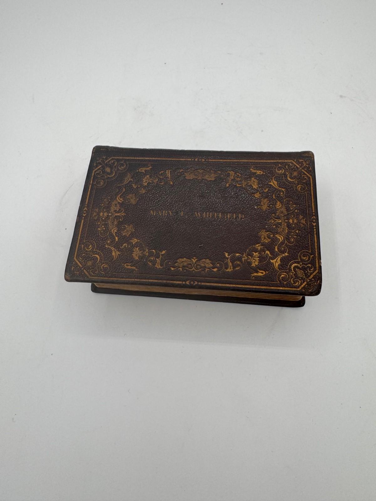 Antique 1849 Mini Methodist Hymnal Wesley Hymns Gold Leather Episcopal Church Antique 1849 Mini Methodist Hymnal Wesley Hymns Gold Leather Episcopal Church