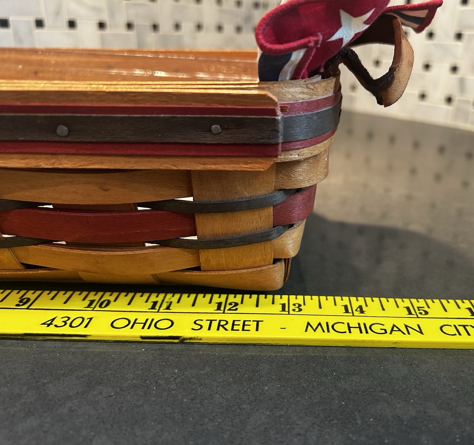 1993 Longaberger Crisco American Baking Celebration Basket Stars & Stripes Combo