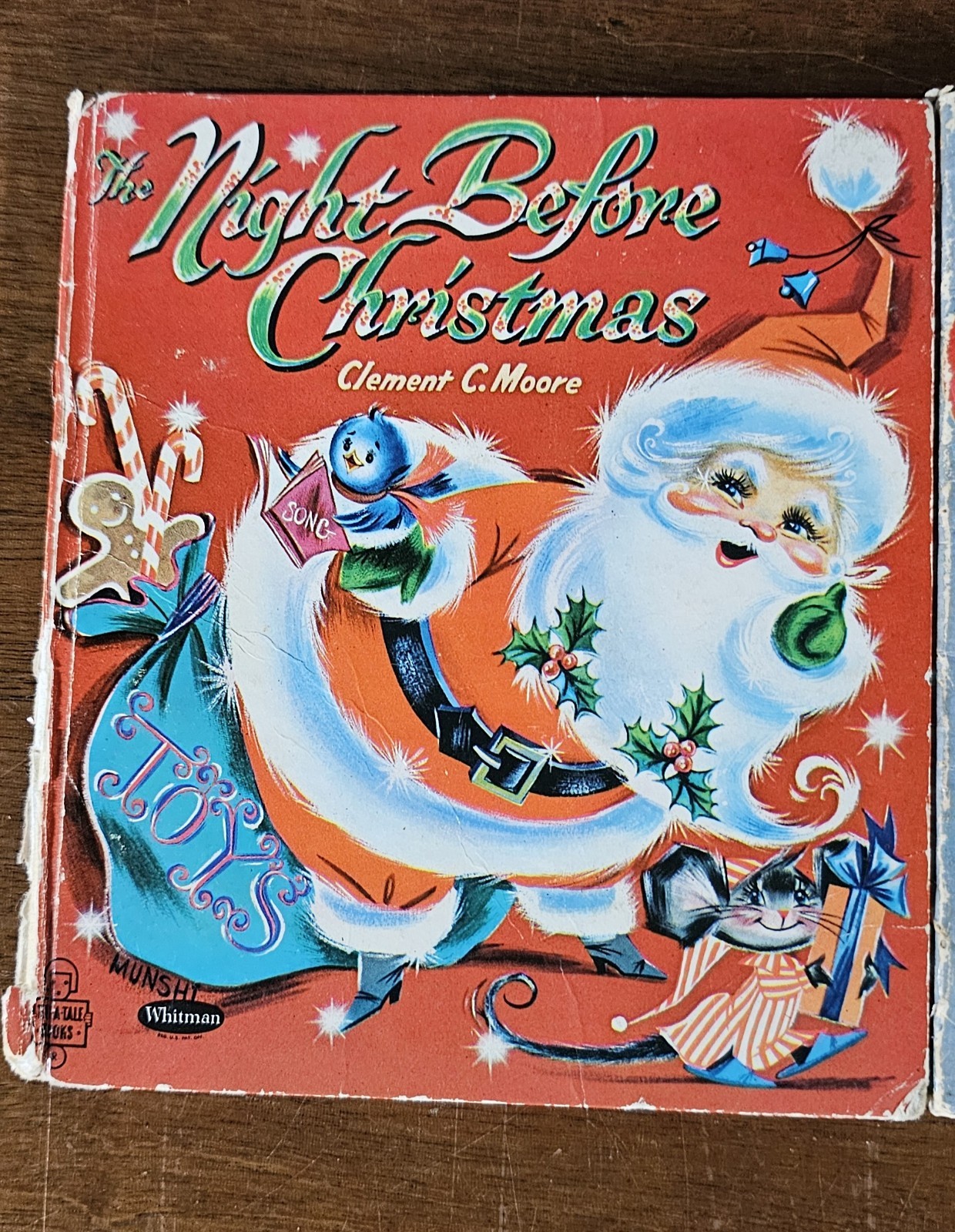 Vintage 1963 The Night Before Christmas Whitman Tell-A-Tale Book Santa