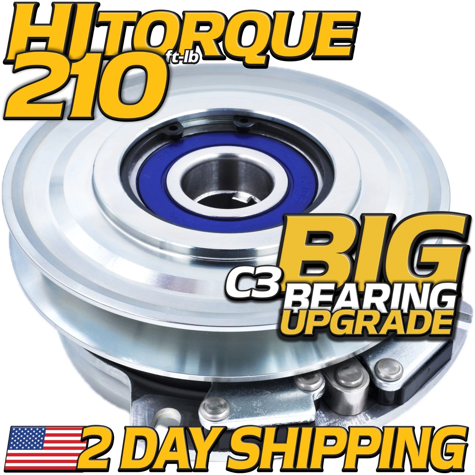 BIGBearing HiTorque Billet Pulley PTO Clutch fits Exmark Toro 116-1620 5218-207 BIGBearing HiTorque Billet Pulley PTO Clutch fits Exmark Toro 116-1620 5218-207