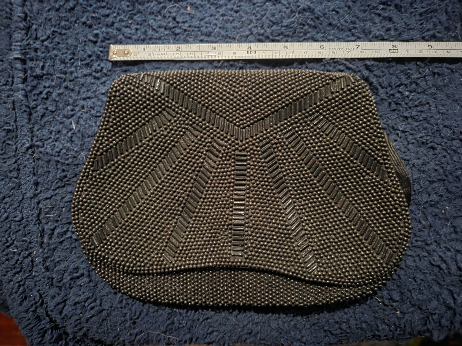 Vivien Leigh Owned Worn Black beaded Two Sided clutch Bag from Sydney Guilaroff