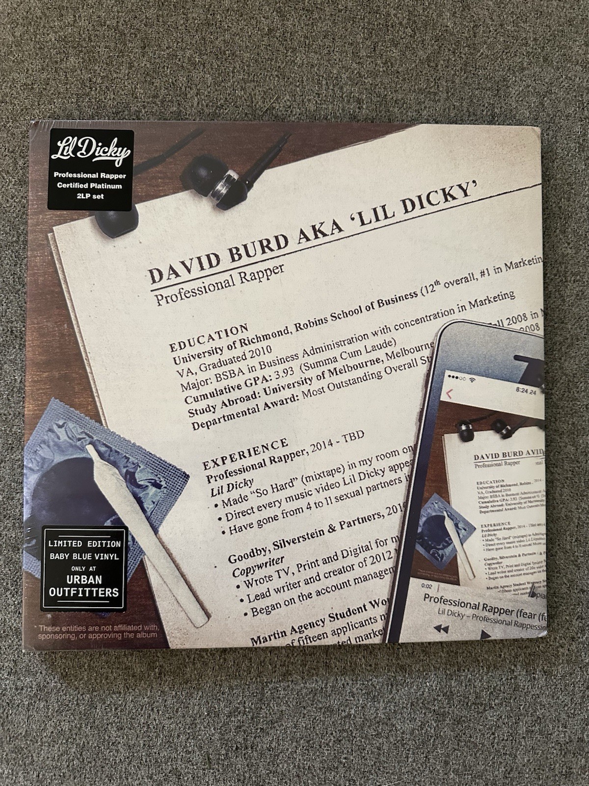 NEW Lil Dicky - Professional Rapper - Urban Outfitters Limited to 1000 Baby Blue NEW Lil Dicky - Professional Rapper - Urban Outfitters Limited to 1000 Baby Blue