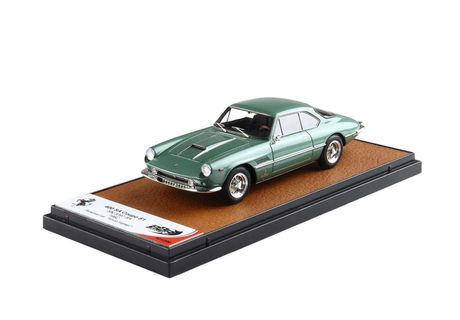 1:43 BBR Ferrari 400 Sa Coupe S1 Sn 3097 Sa 1962 Enzo Ferrari Verde Dora BBR259A
