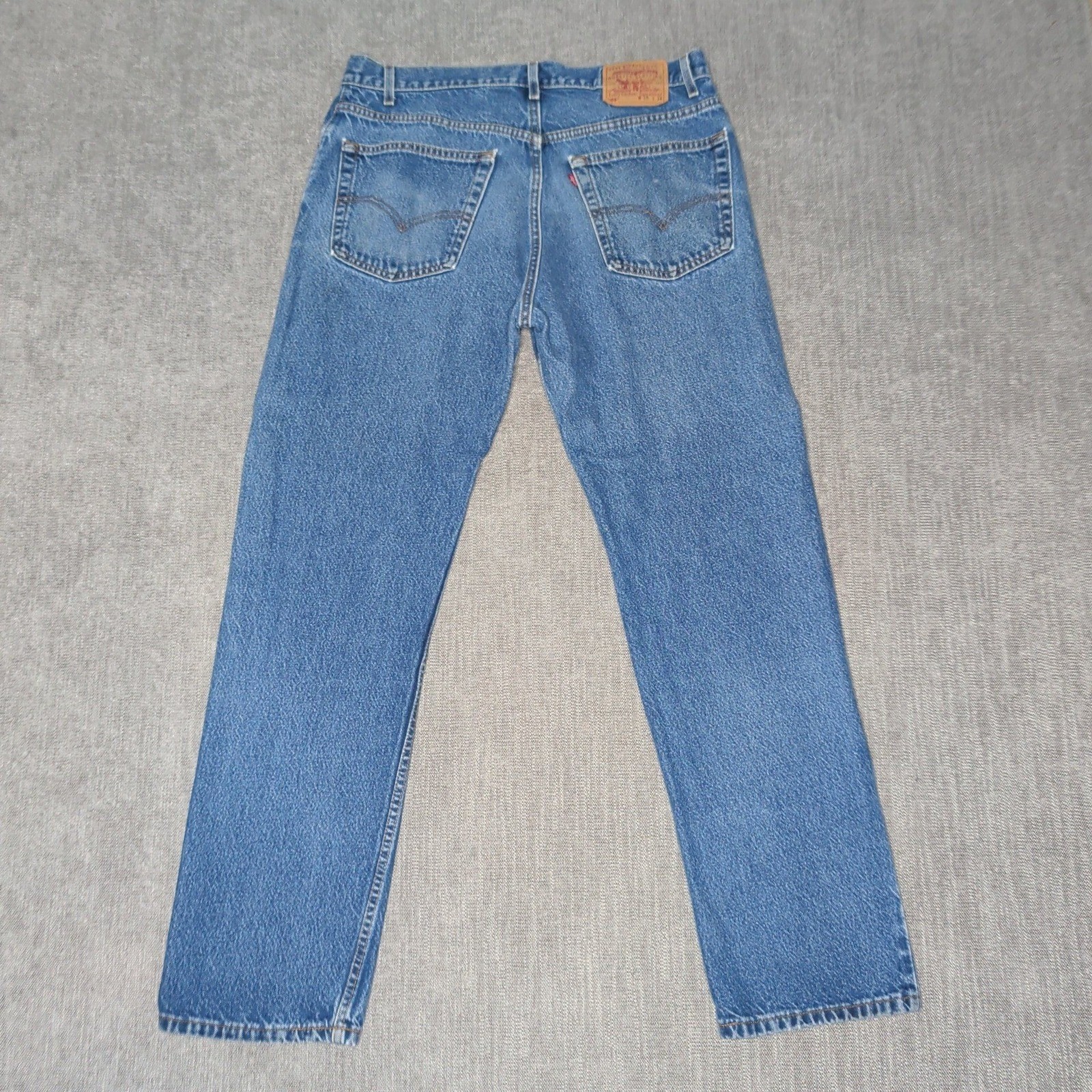 Vintage Levis 505 Regular Fit Straight Leg Blue Denim Jeans 38x34 Made In USA