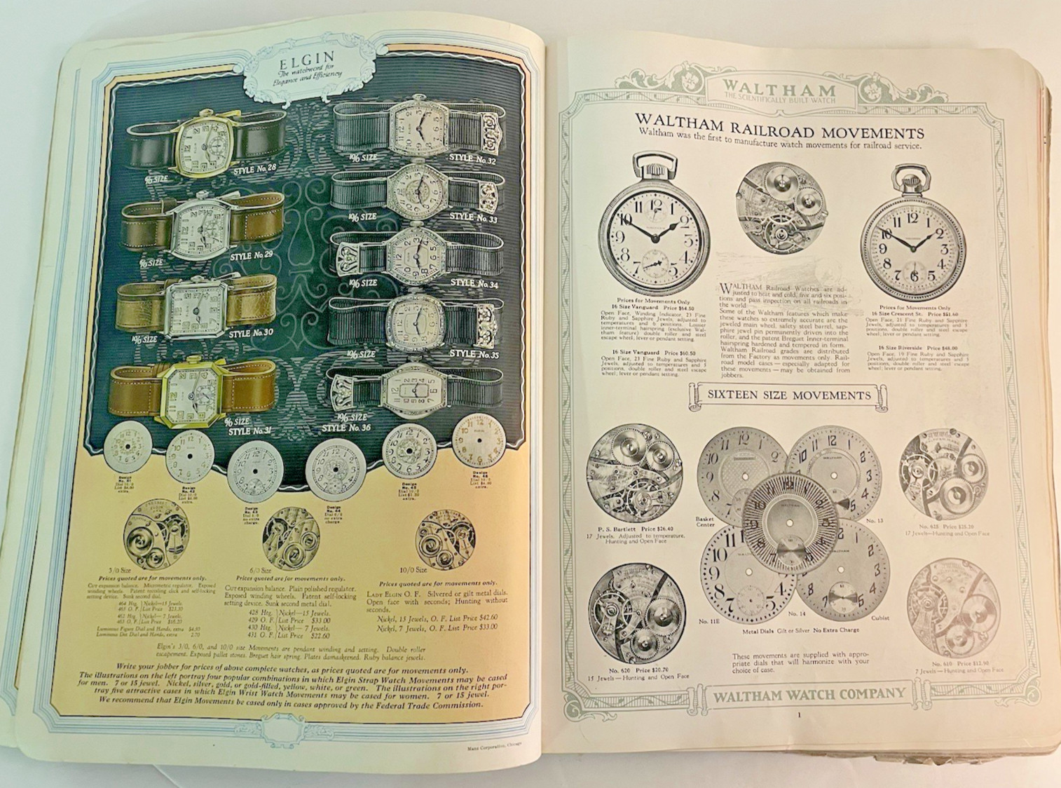 Antique A.IHall & Son 1927 Art Deco Catalogue Clock Jewelry Watches Silver Gold