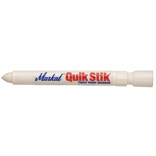 Markal 61051 Quik Stik Twist Long-Lasting Solid Paint Marker, White (Pack of 12)