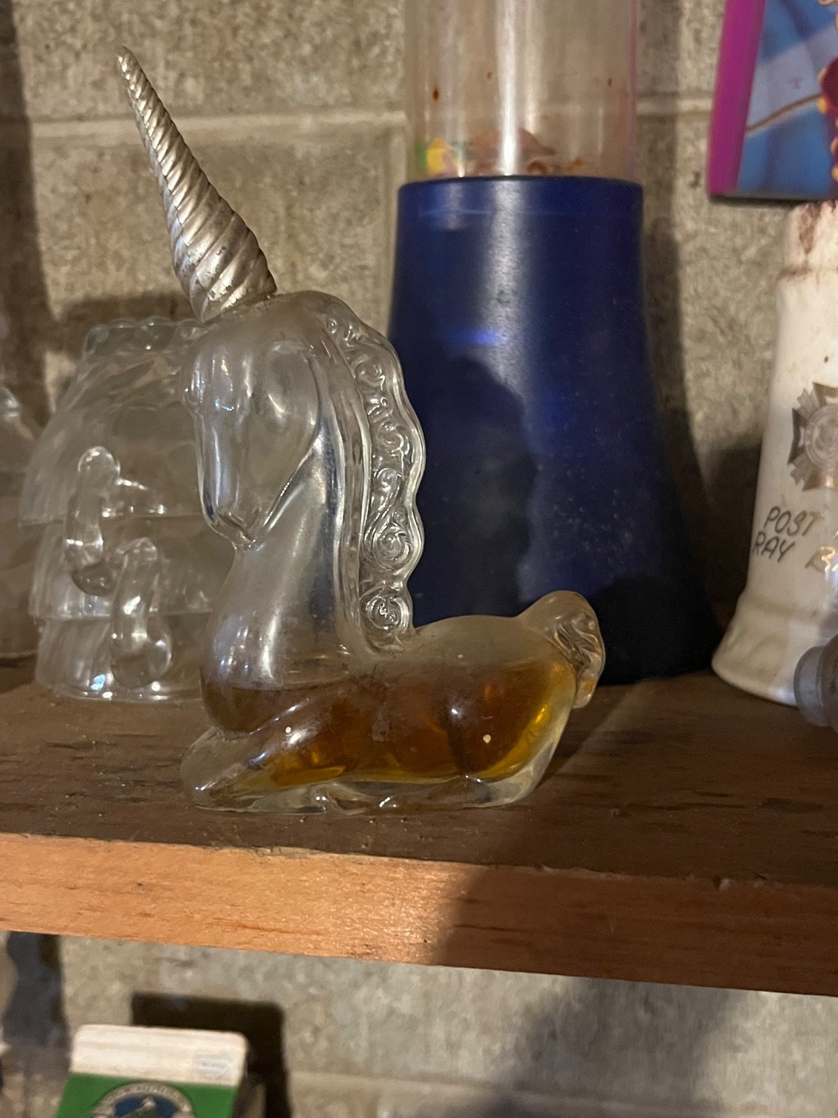 Avon Unicorn Glass Perfume Cologne Bottle With Charisma Cologne New and Rare Avon Unicorn Glass Perfume Cologne Bottle With Charisma Cologne New and Rare