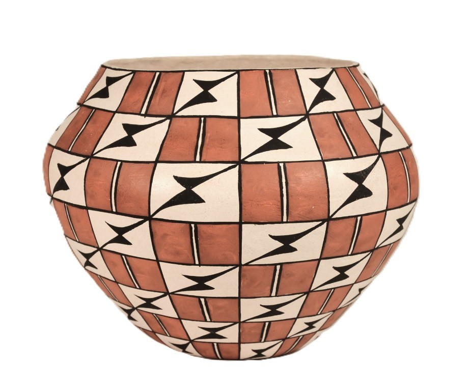Fine Acoma Polychrome Pottery Jar Late 20th Century  5.75\