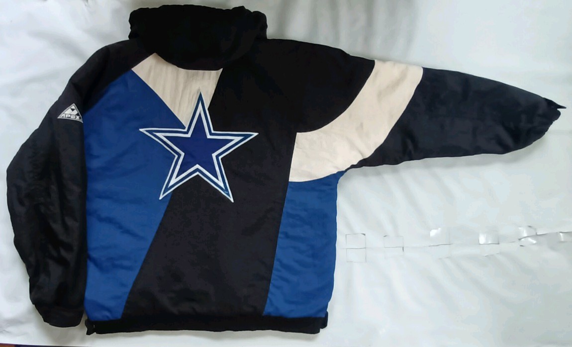 VTG APEX ONE PRO LINE DALLAS COWBOYS FULL ZIP WITH HOOD WINTER JACKET SIZE L