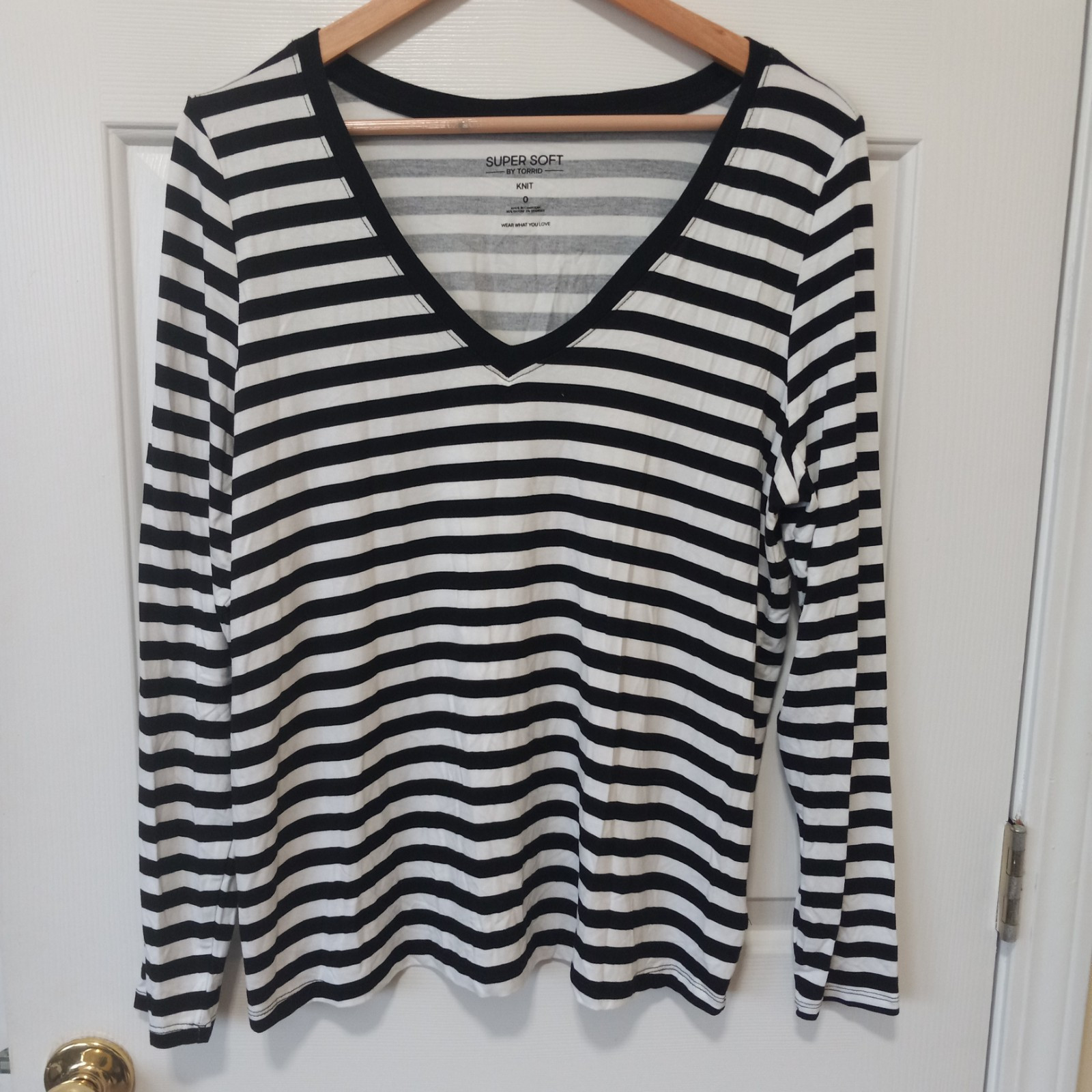 TORRID Super Soft Knit Striped Women\'s Jersey Casual Resort Top 0 /M