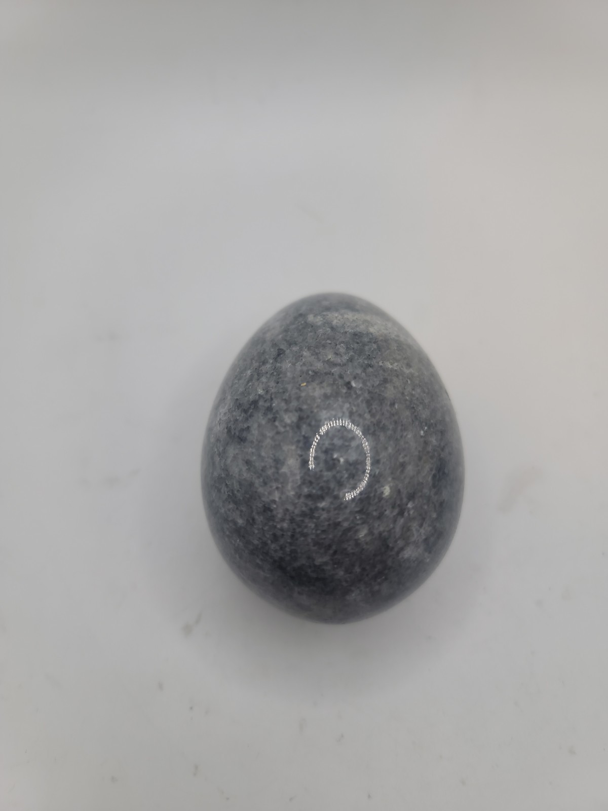 VTG HEAVY GREY POLISHED STONE EGG / Beautiful VTG HEAVY GREY POLISHED STONE EGG / Beautiful