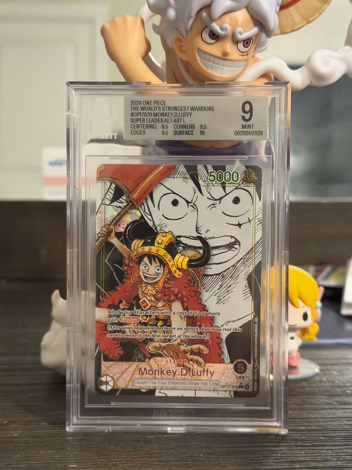 Bandai One Piece CCG Monkey D. Luffy OP17-079 Leader SR Foil Graded