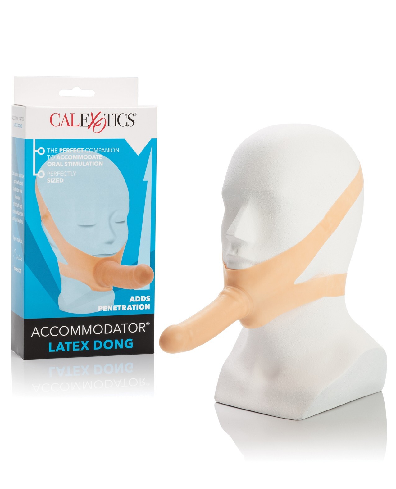 CalExotics Accommodator Realistic Strap On Face Dildo Dong for Couples