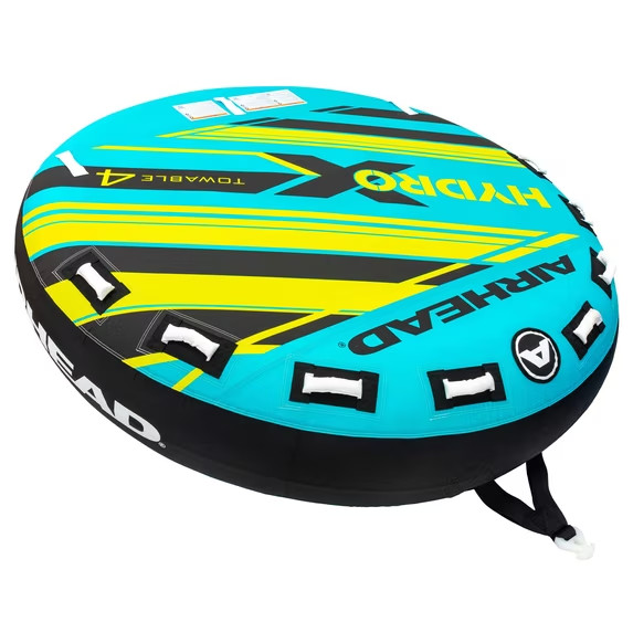 Airhead Hydro-X4 Inflatable Towable Tube 1-4 Riders Family Size 680 lbs - New Airhead Hydro-X4 Inflatable Towable Tube 1-4 Riders Family Size 680 lbs - New