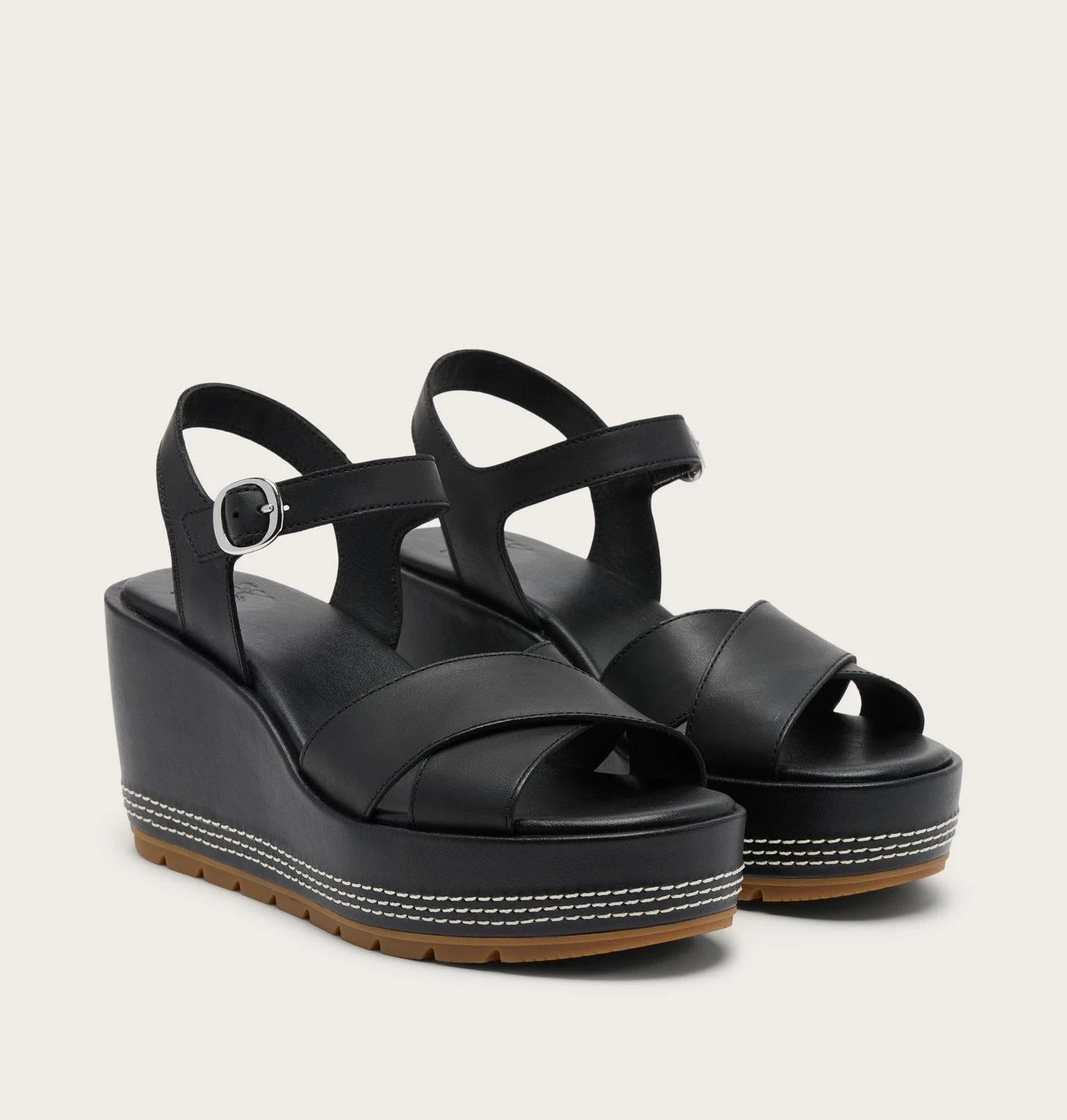 Sunpeak™ Wedge Ankle Strap Women\'s Sandal/Black, Gum 2 Sunpeak™ Wedge Ankle Strap Women\'s Sandal/Black, Gum 2
