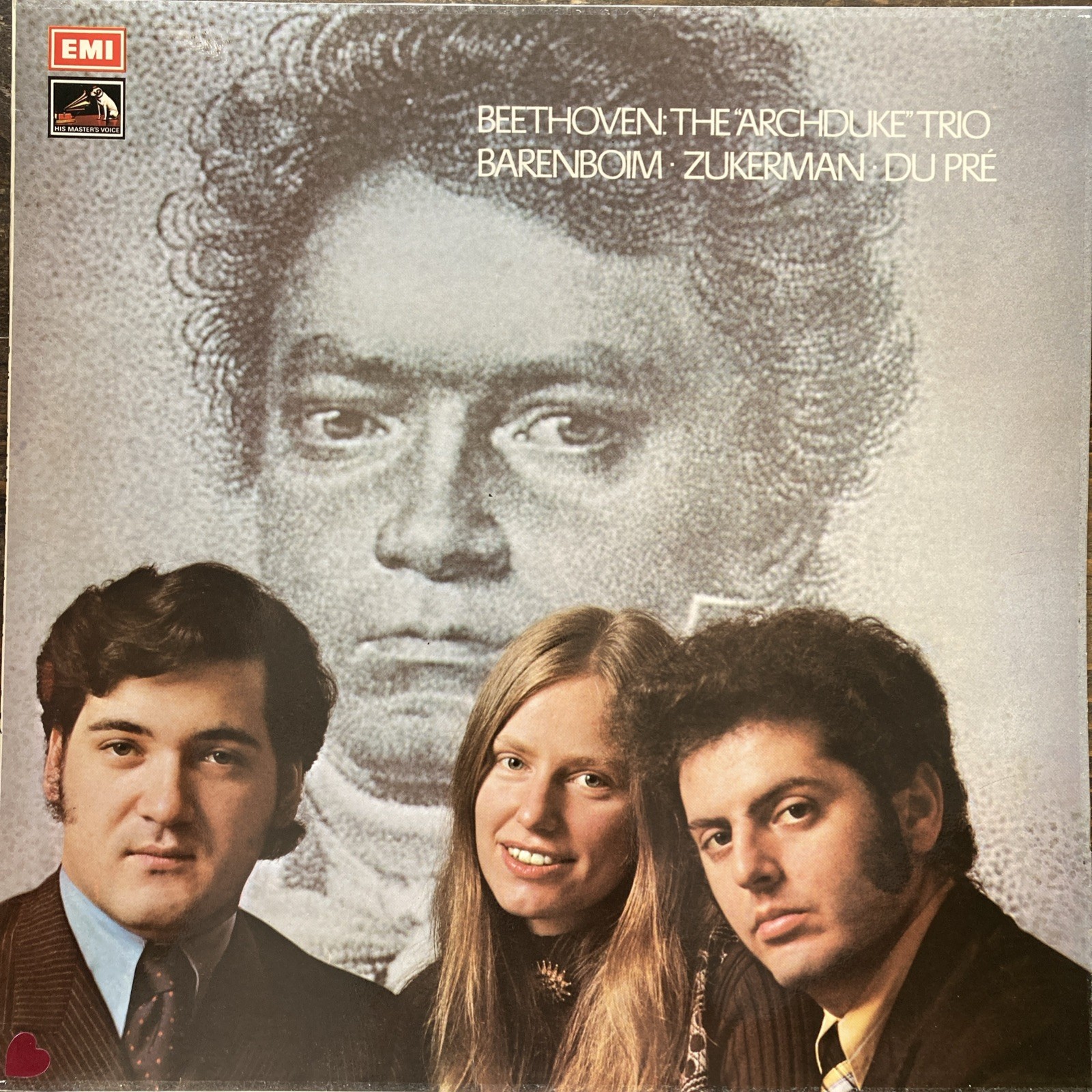 Beethoven The Archduke Trio Barenboim Zukerman Du Pre EMI HMV ASD2572 Vinyl LP