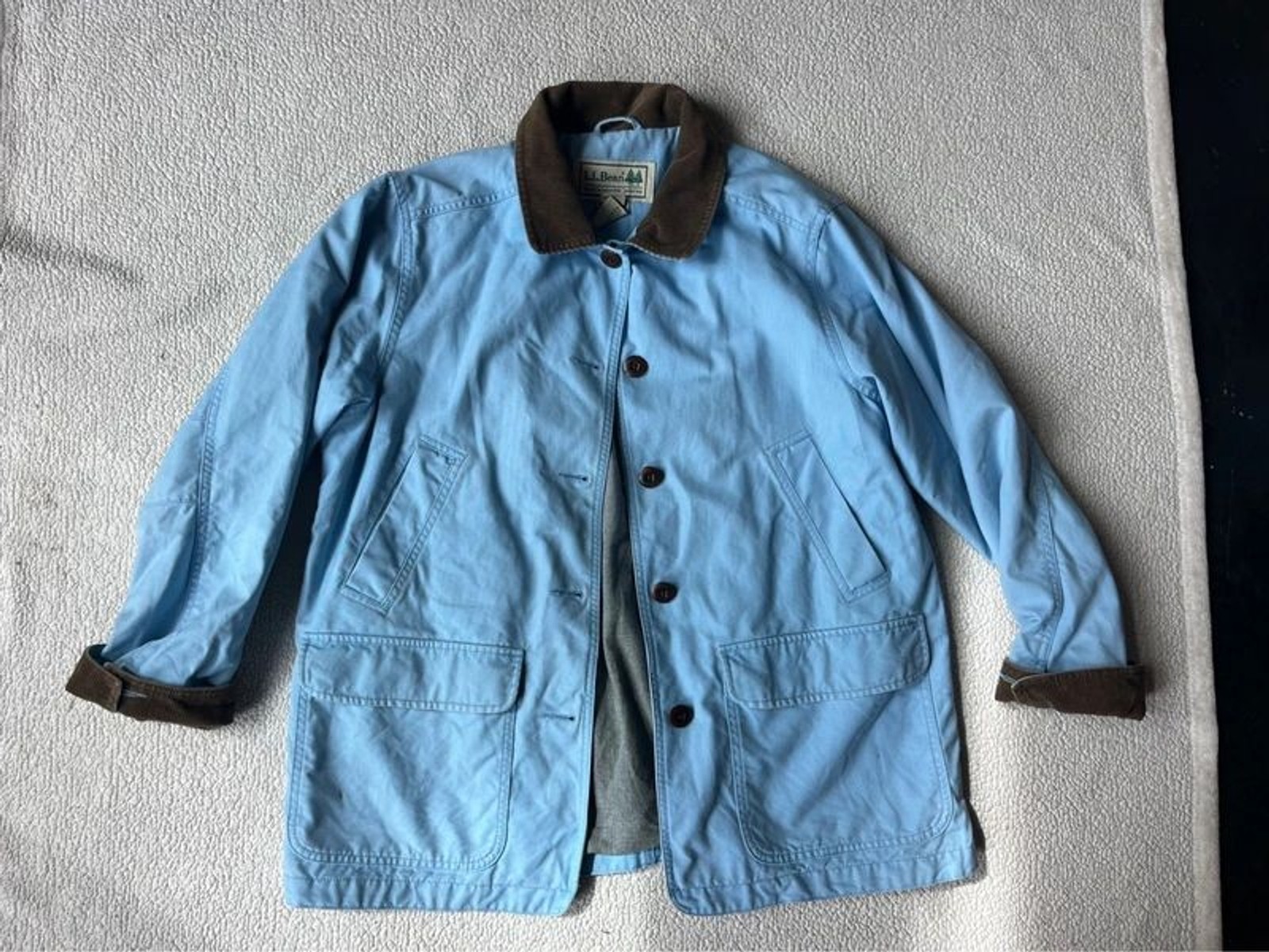 Vintage L.L. Bean Light Blue Chore Barn Jacket Womens Large Vintage L.L. Bean Light Blue Chore Barn Jacket Womens Large