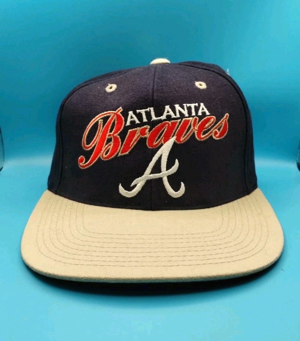Vintage Outdoor Cap Atlanta Braves SnapBack Hat Embroidered Vintage Outdoor Cap Atlanta Braves SnapBack Hat Embroidered