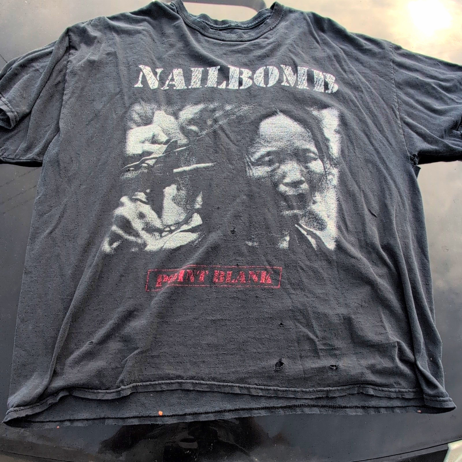 Vintage 1994 Nailbomb Point Blank T-Shirt 2XL Max Cavalera Sepultural Metal