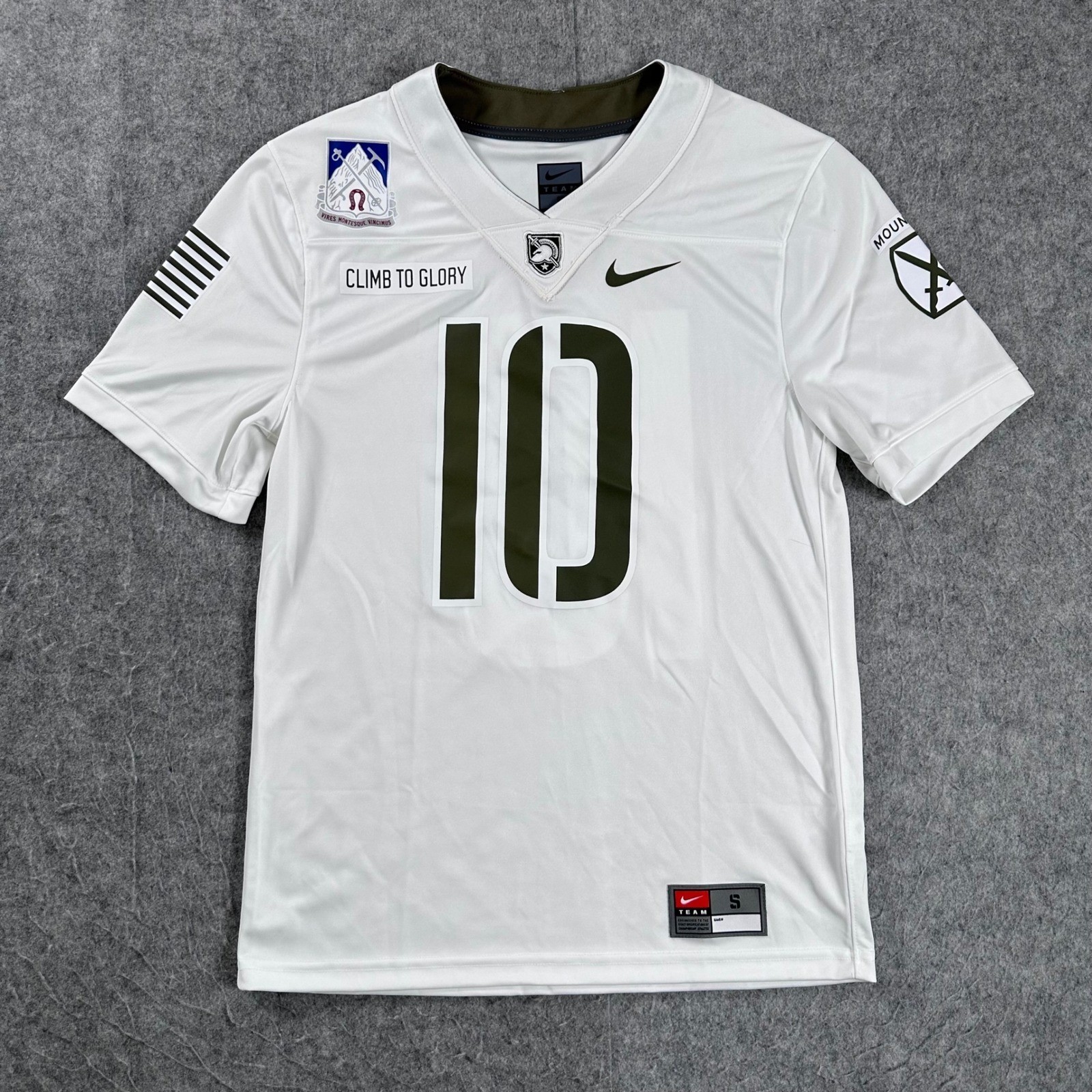 Nike Army West Point 2017 Army Navy Jersey #10 WWII 10th Mountain Division
