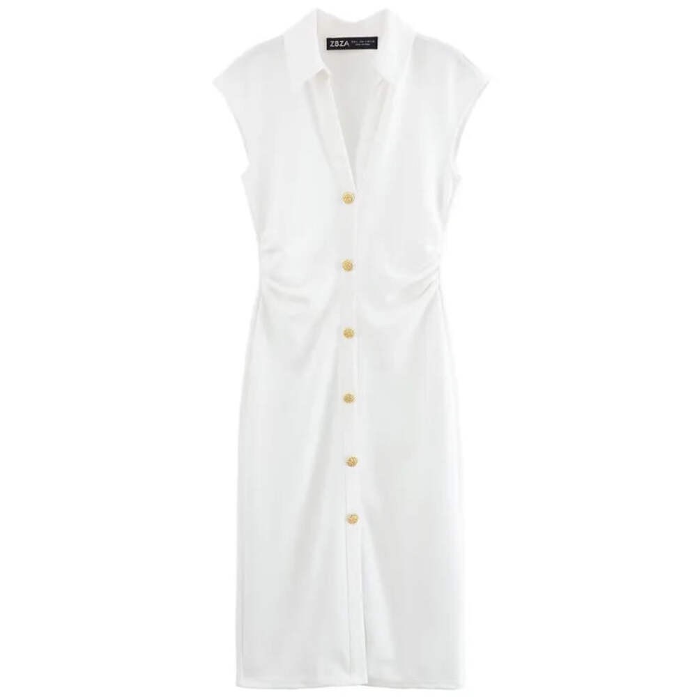 HXAO 2025 Women's Dress Ruffled Long Dresses Summer Elegant White Khaki Black Dr