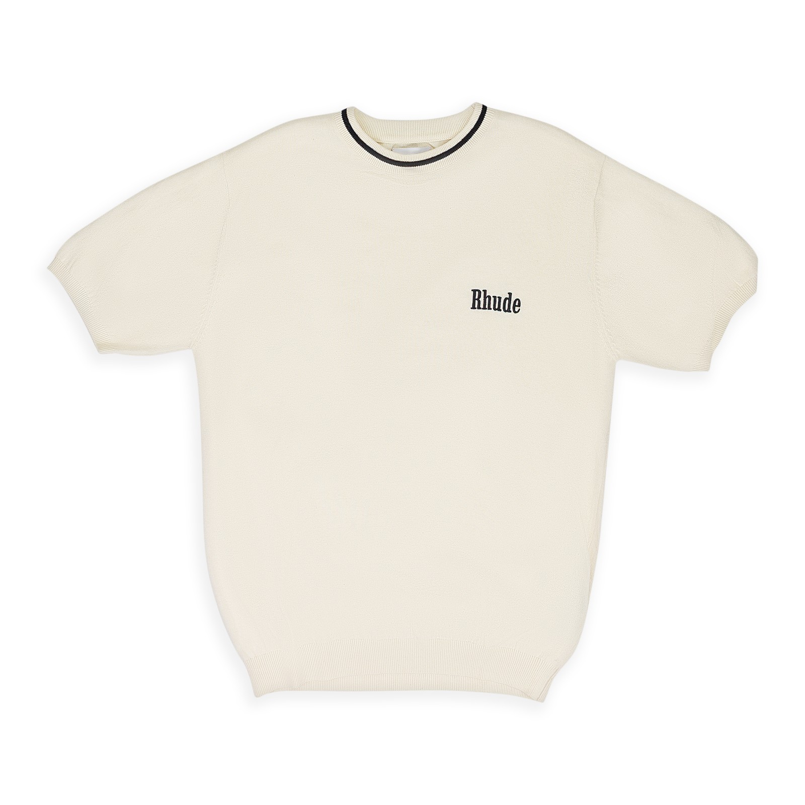 NWT RHUDE IVORY LOGO KNIT T-SHIRT SIZE S $1300 NWT RHUDE IVORY LOGO KNIT T-SHIRT SIZE S $1300