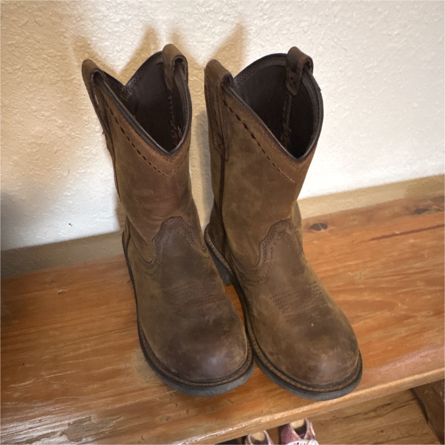Ariat WorkHog EH Steel Toe Pull-On Work Boots Brown Men\'s 7B Narrow