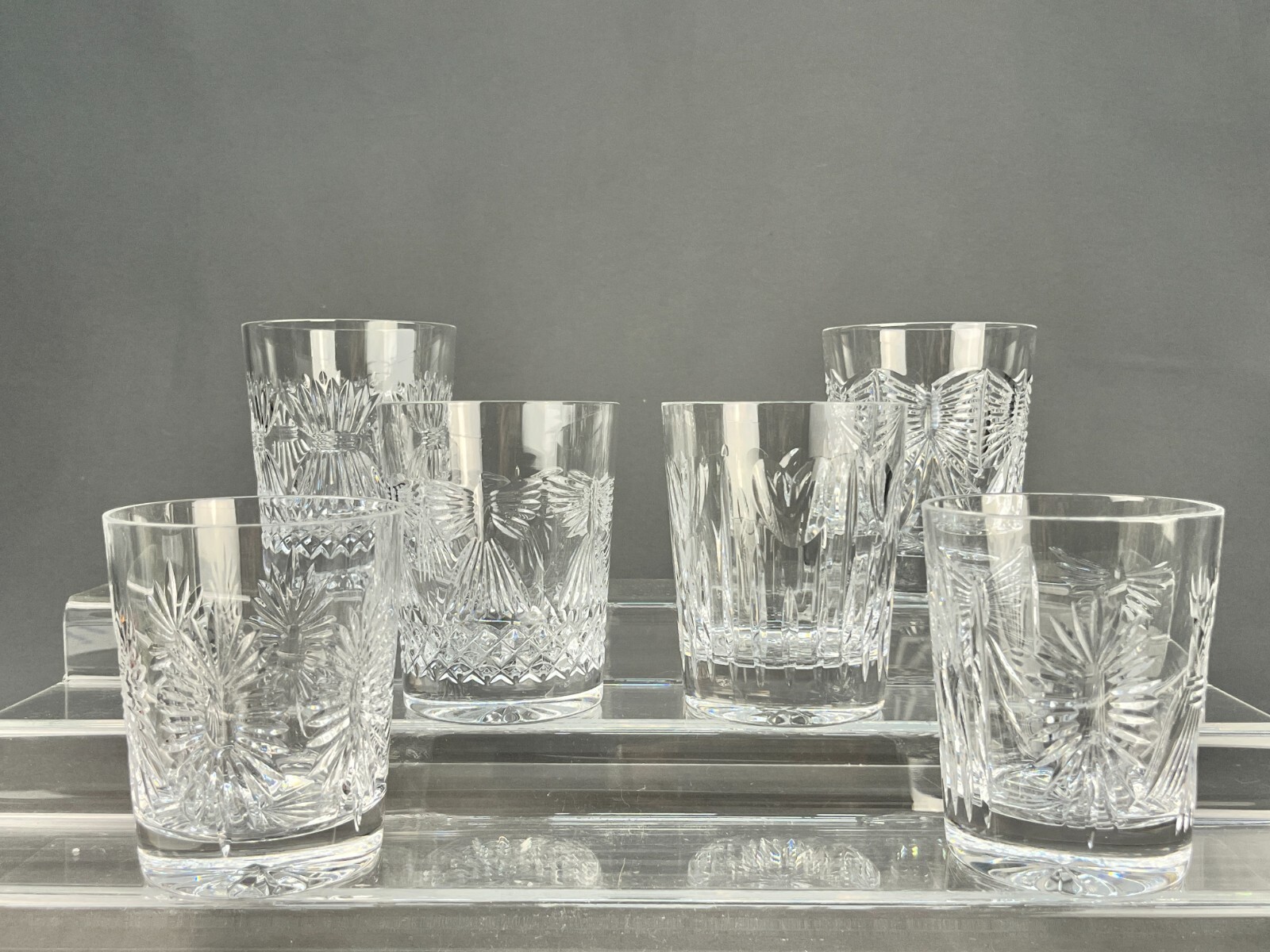 6 WATERFORD CRYSTAL Millennium Double Old Fashioned w/ All Themes; Mint
