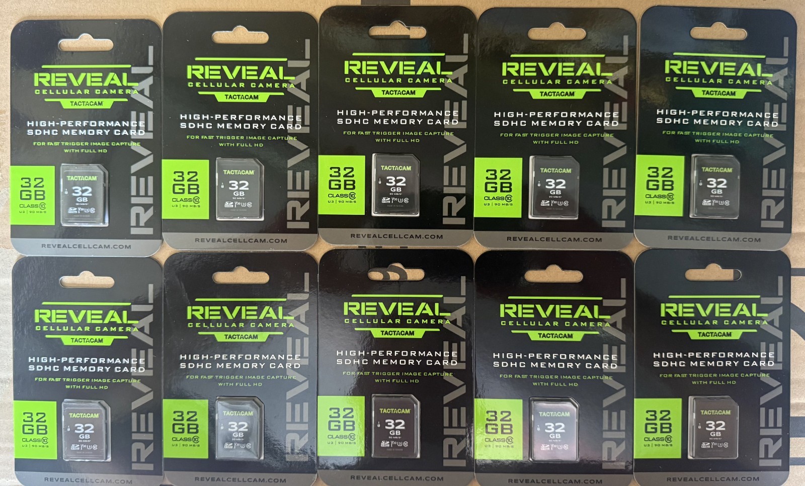 X10 LOT - Tactacam Reveal 32GB Class 10 Trail Camera SDHC Memory Card