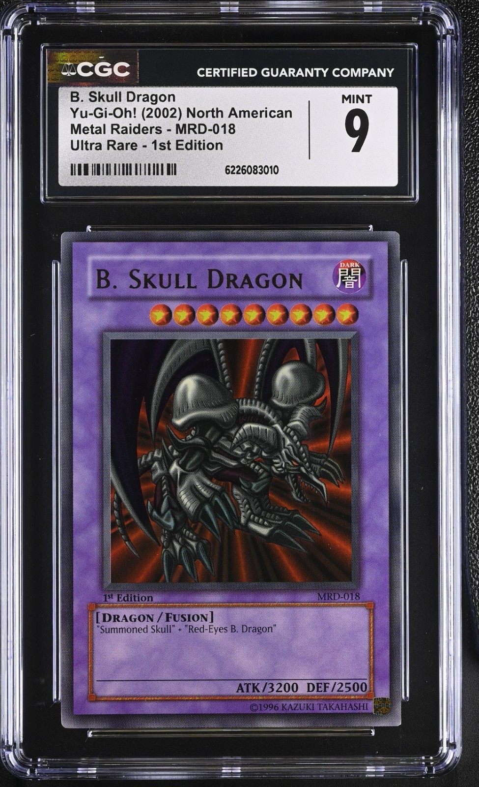 2004 Yu-Gi-Oh B. Skull Dragon MRD-018 Ultra Rare 1st Edition CGC 9 MINT Vintage