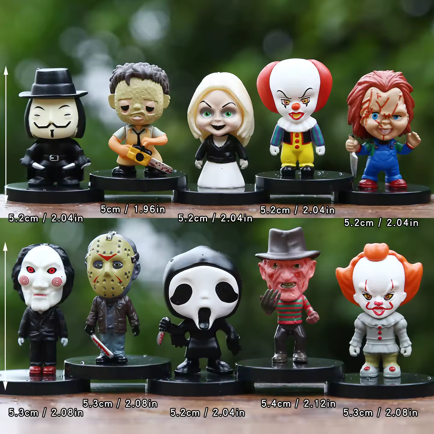 10PCS Horror Character Figure Set PVC Collectible Halloween Toys 10PCS Horror Character Figure Set PVC Collectible Halloween Toys