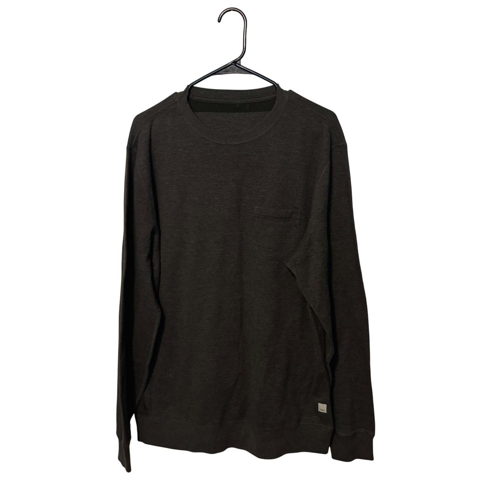 Vuori Jeffreys Pullover Sweatshirt Mens XL Brown Pocket Crewneck Activewear