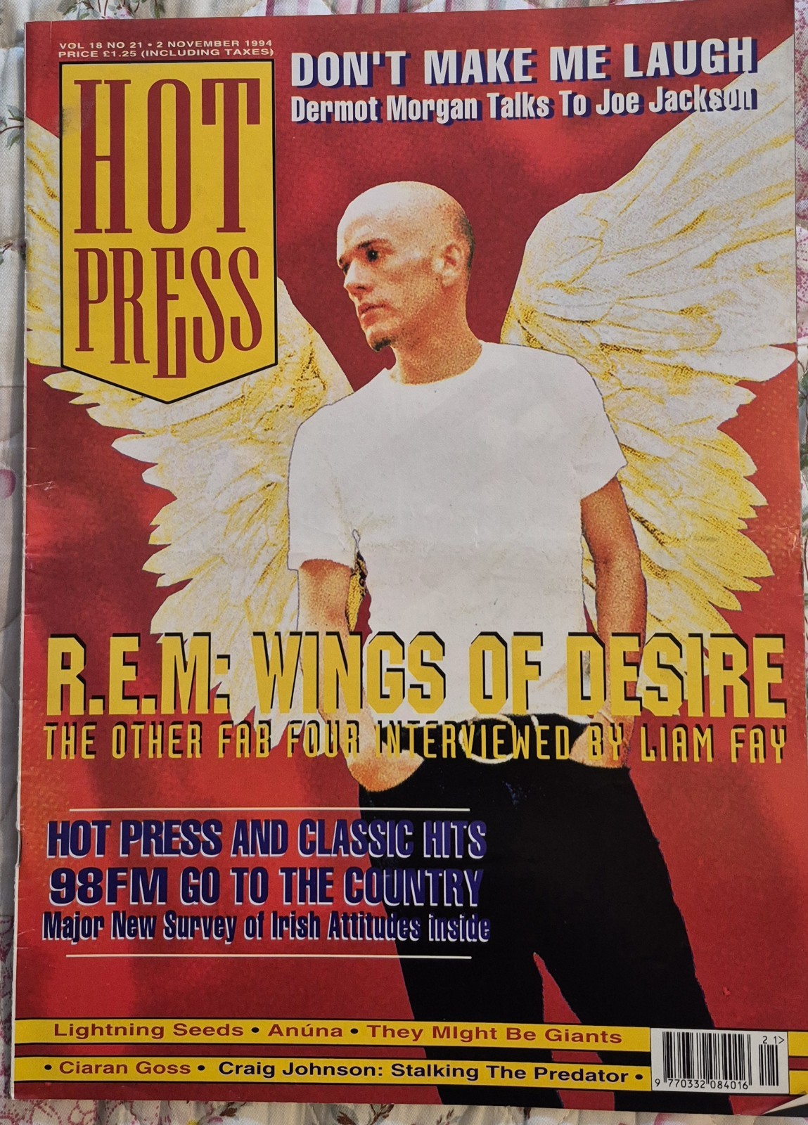 Hot Press Magazine R.E.M. / DERMOT MORGAN Vol 18 No 21 Nov 1994 Hot Press Magazine R.E.M. / DERMOT MORGAN Vol 18 No 21 Nov 1994