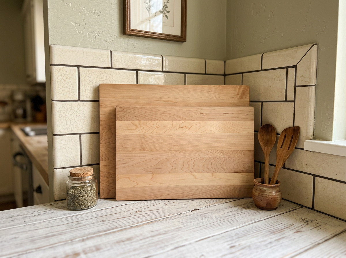 Amish Made Large Cutting Board Premium Natural Hardwood Butcher Block