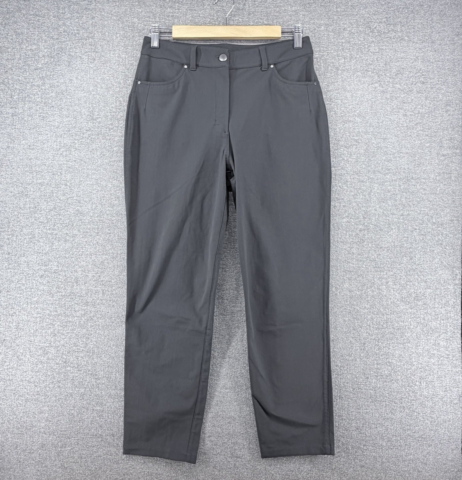Lululemon City Sleek 5 Pocket Pants Women Size 8 Dark Gray Casual