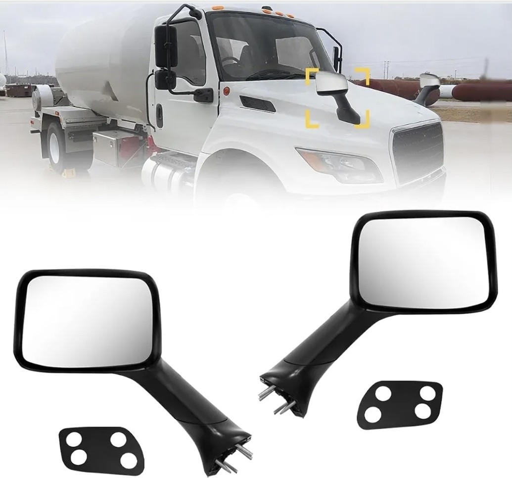 2022–2026 International MV607 Pair Hood Mirror Chrome Heated | 3790346C92