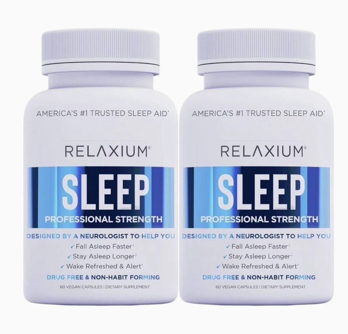 Packs 2 Relaxium Sleep Natural Dietary Supplement for Better Sleep 120 Capsules