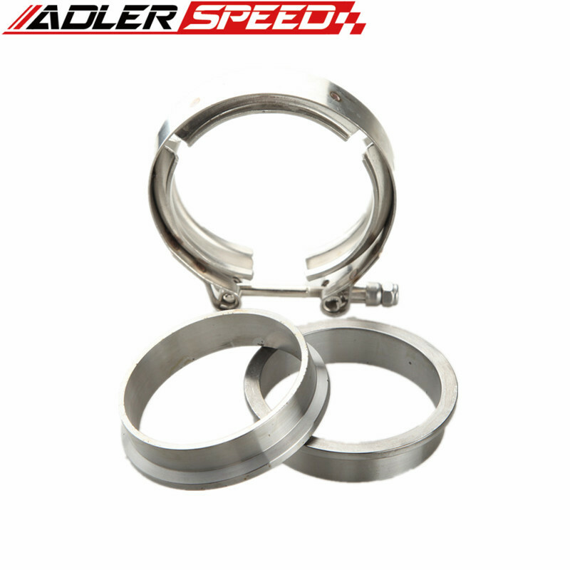 2.75\'\' inch CNC Billet Mild Steel V band Flanges + SS304 Turbo V-Band Clamp Kit 2.75\'\' inch CNC Billet Mild Steel V band Flanges + SS304 Turbo V-Band Clamp Kit