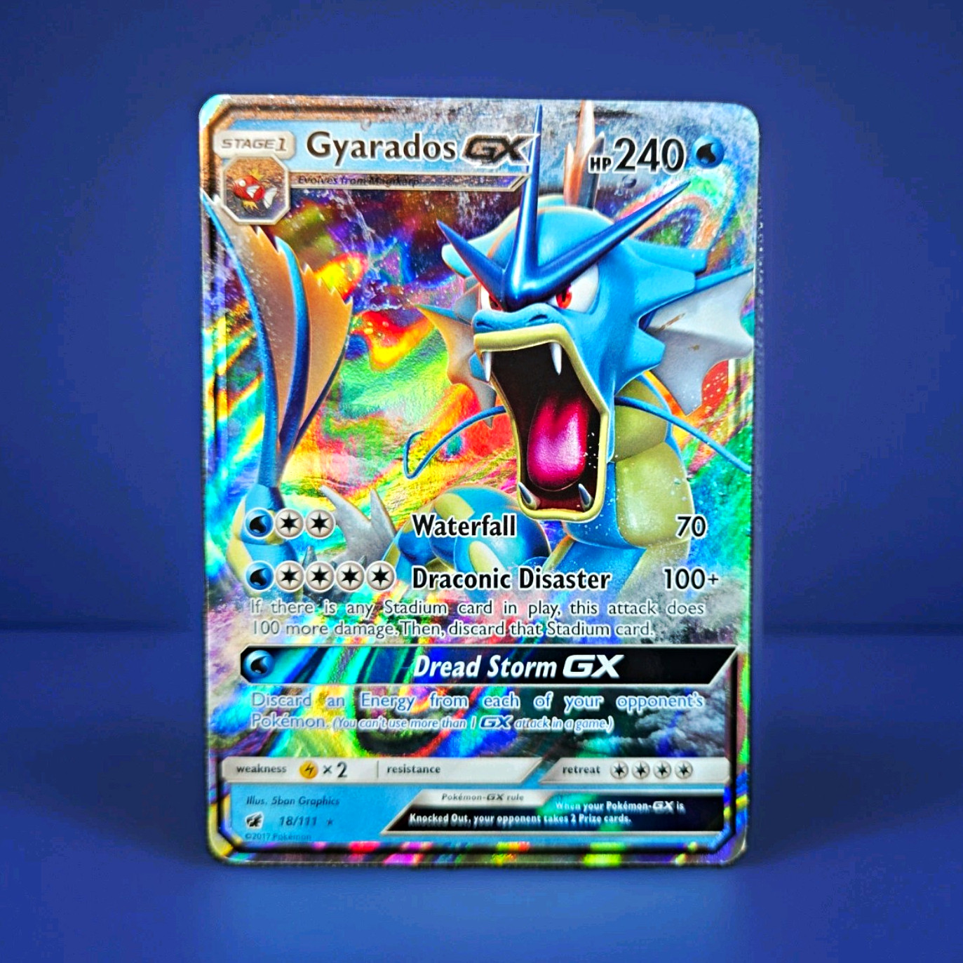 Gyarados GX 18/111 Crimson Invasion Holo Ultra Rare 2017 Pokémon TCG