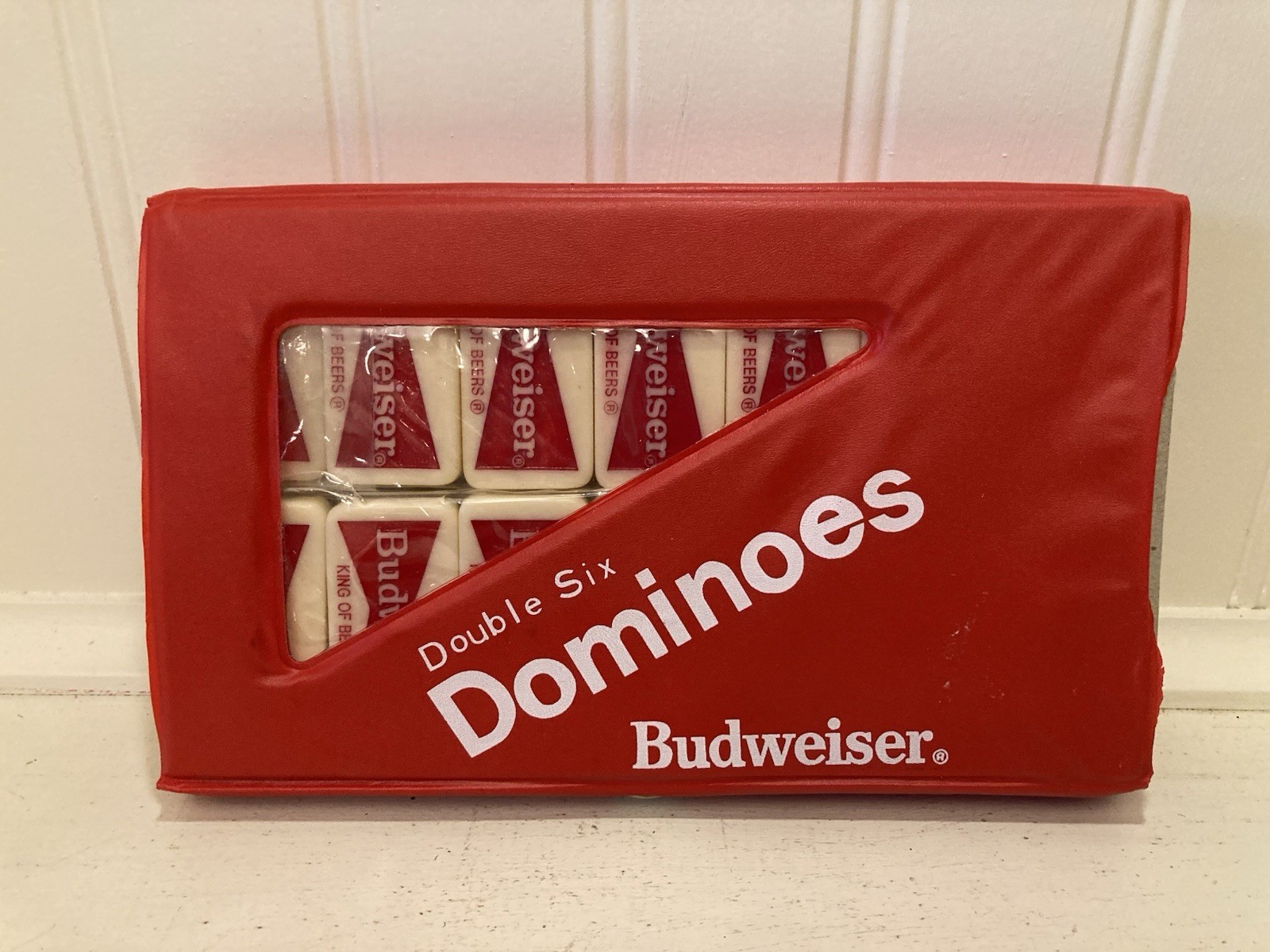 Vintage Budweiser Double Six Dominoes Set Vintage Budweiser Double Six Dominoes Set
