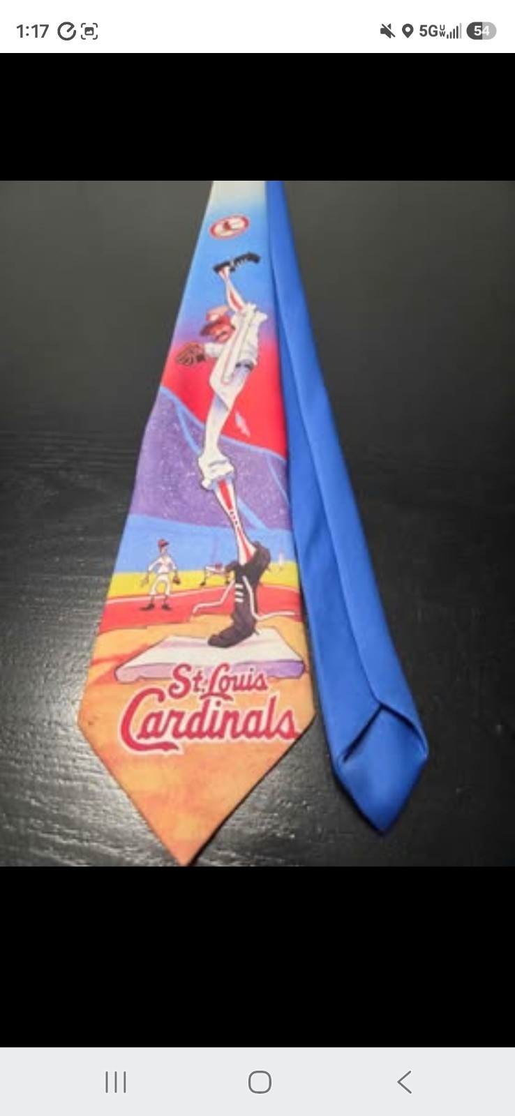 Vintage 90s Ralph Marlin St. Louis Cardinals MLB Graphic Necktie - RM Sport