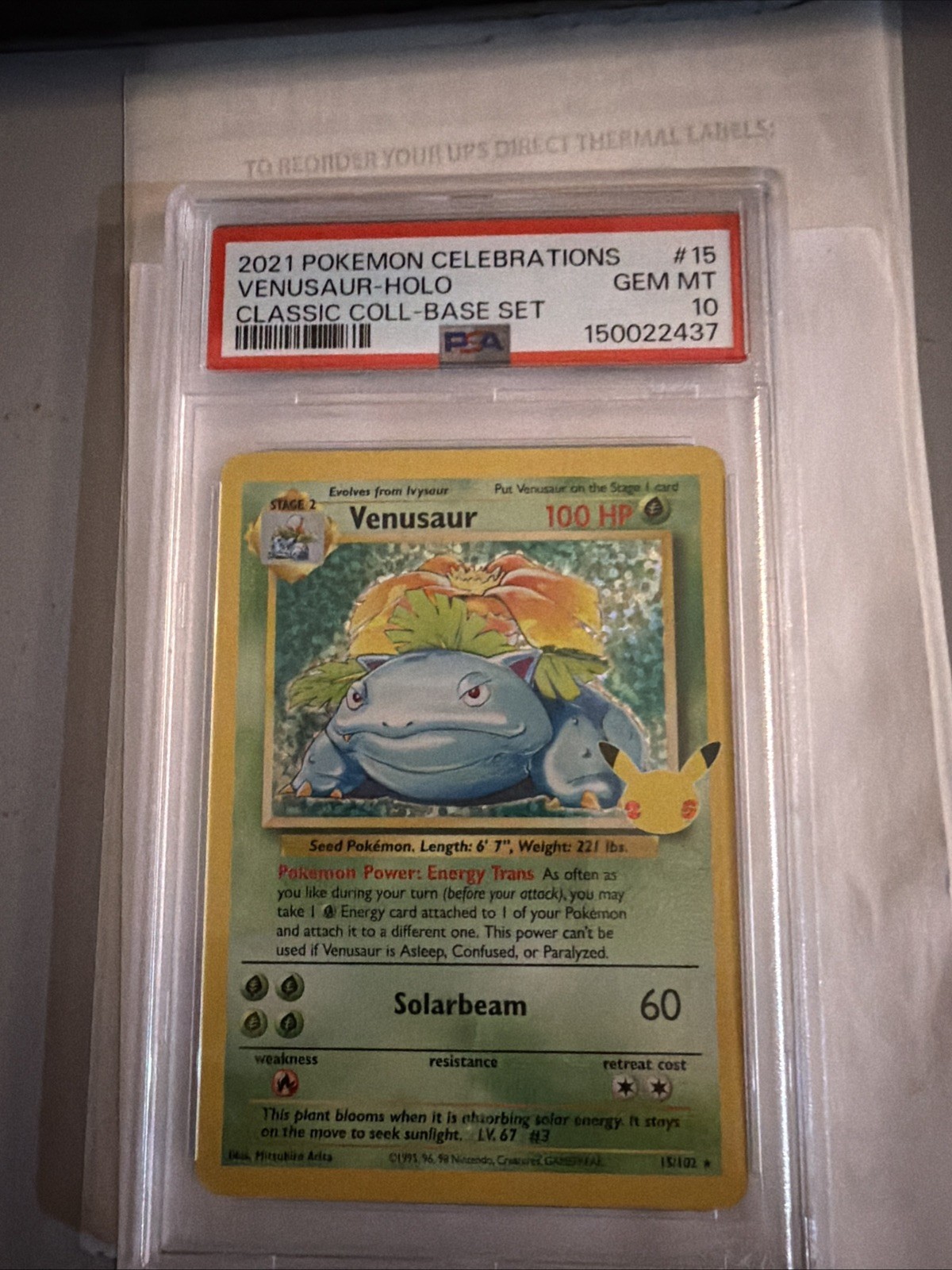 VENUSAUR Holo 2021 Pokemon Celebrations Classic 25th Anniversary PSA 10 Gem Mint