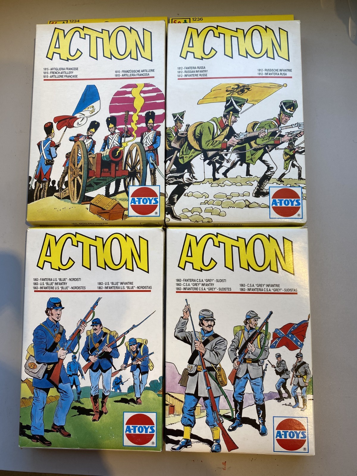 ESCI/A-TOYS 1/72 Scale Military Plastic Figures, 4 Sets ESCI/A-TOYS 1/72 Scale Military Plastic Figures, 4 Sets