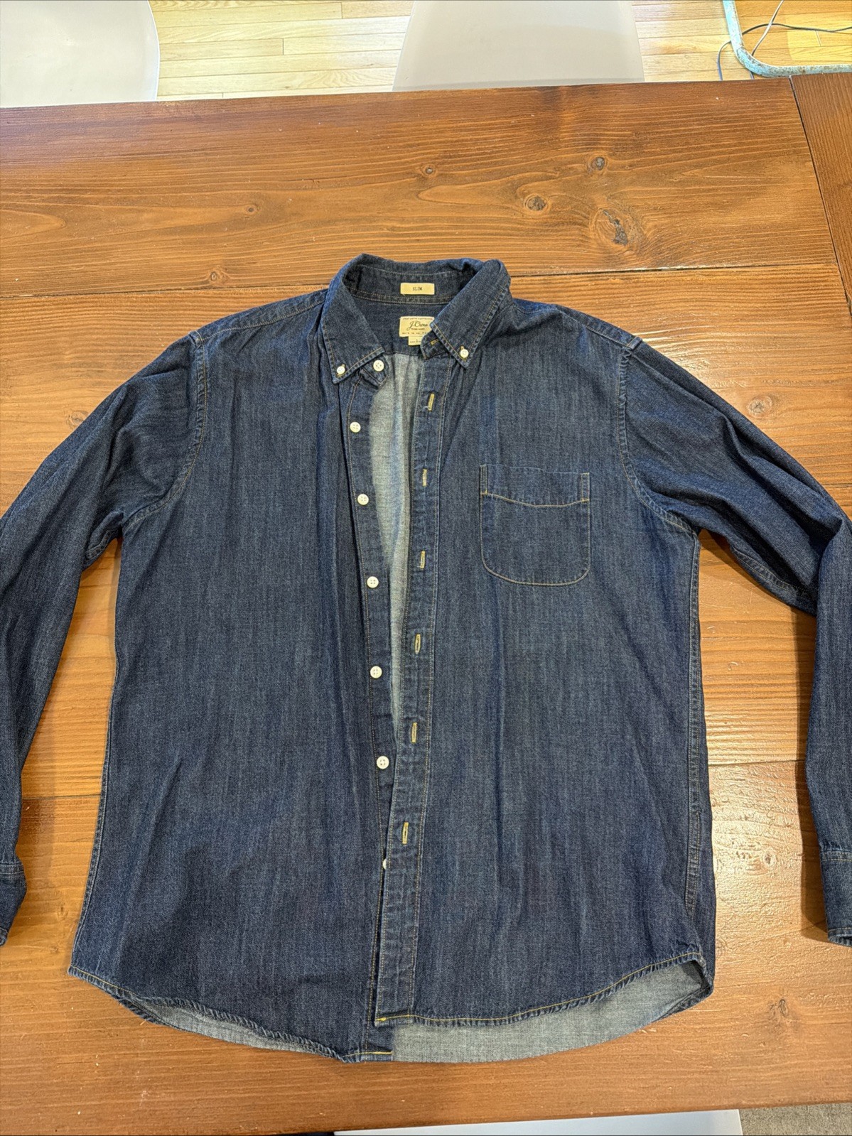 Men’s J Crew Denim Slim Shirt Large