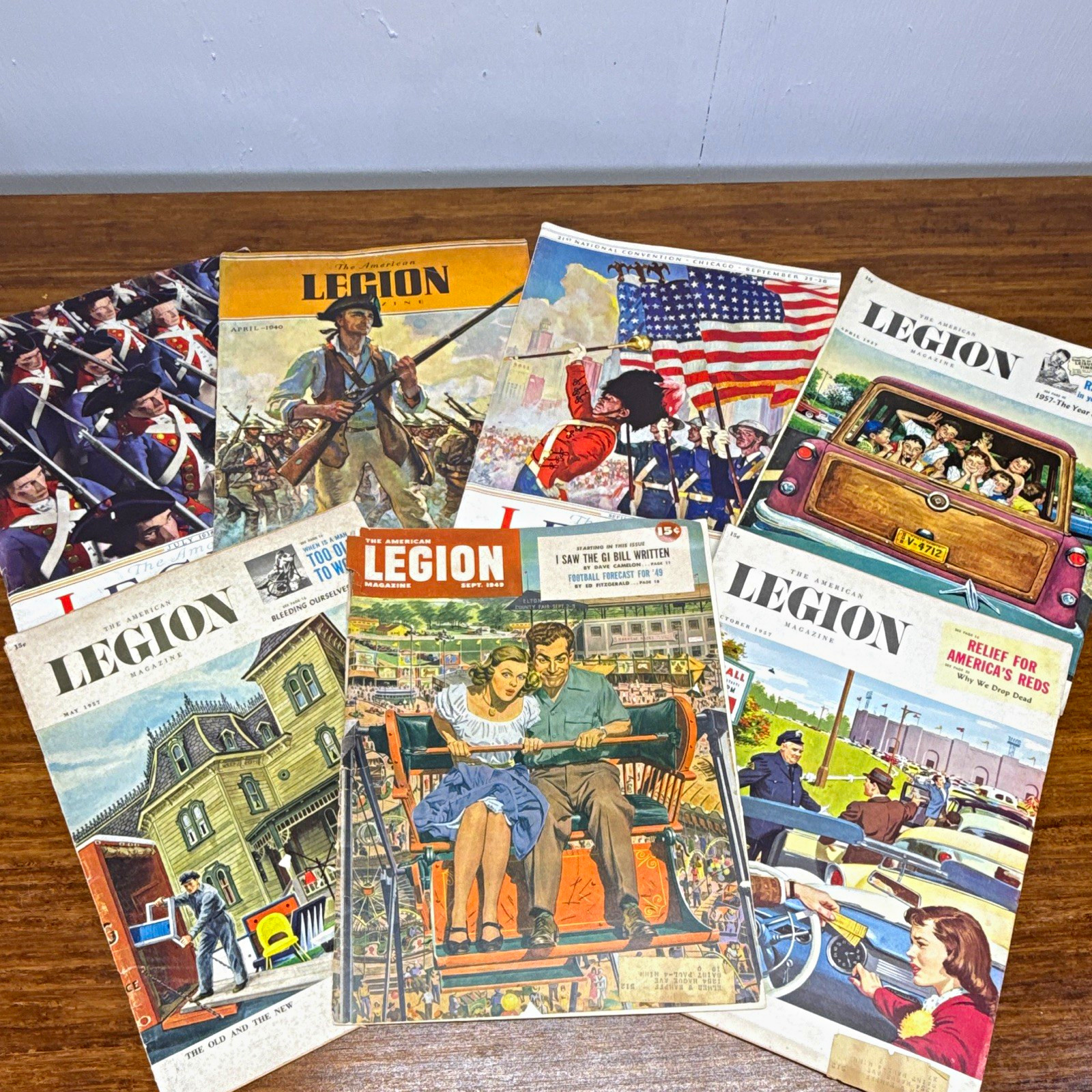 Vintage American Legion Magazine Lot 1938 1939 1940 1949 1957 WWII Military Vintage American Legion Magazine Lot 1938 1939 1940 1949 1957 WWII Military
