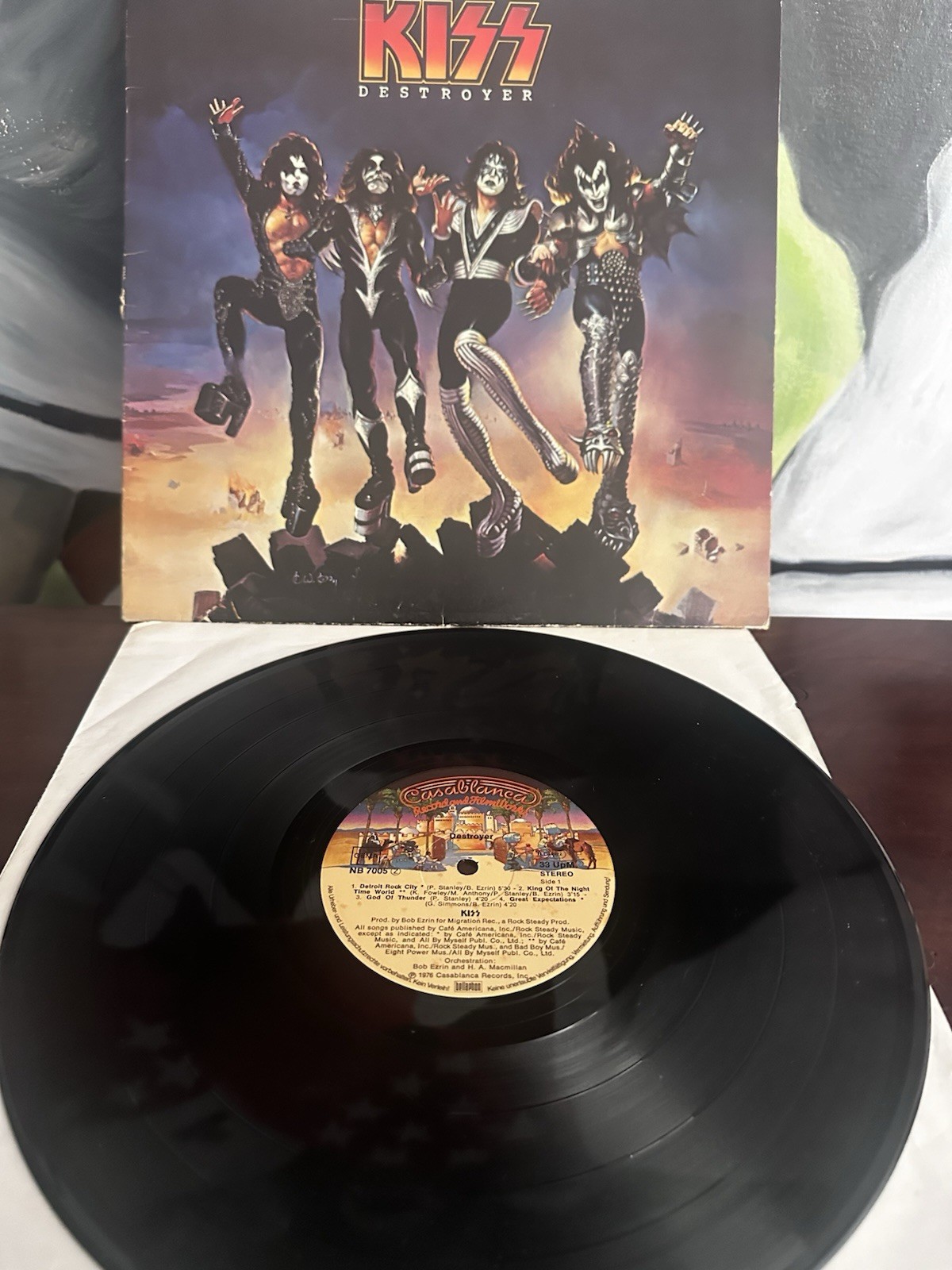 Kiss Destroyer 1976 German Import LP Vinyl Record