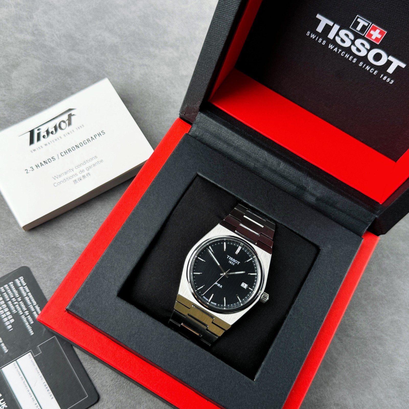 TISSOT PRX 40MM STAINLESS STEEL Black DIAL MEN'S WATCH T137.410.11.051.00